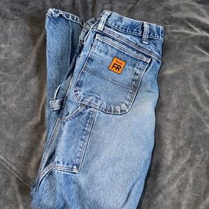 Wrangler FR Men’s Light Blue Carpenter Jeans Size 36x34